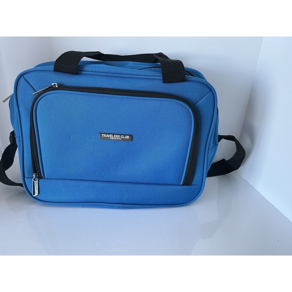Travelers‎ Club Signature Blue Travel Duffle Bag Carry On With Organizer Pouch